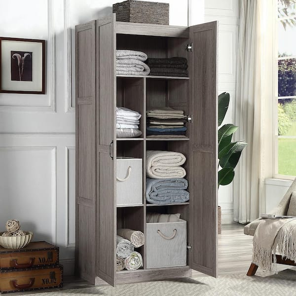 Manhattan Comfort Hopkins Storage Closet - Color: Grey