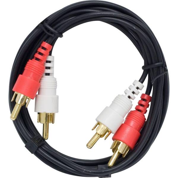 GE 6 ft. Dual RCA Audio Cable - Black