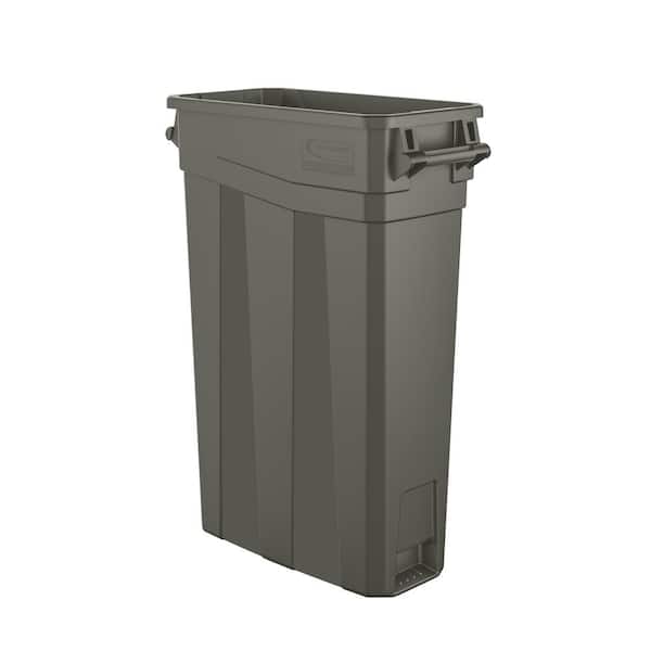 11.08 Width Suncast Commercial TCN2030S Narrow Trash Can 23 gal Capacity Sand Plastic 30.00 Height