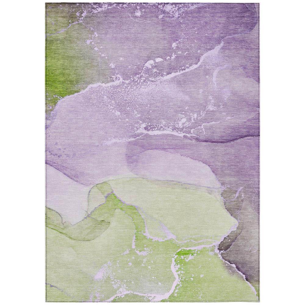 Chantille ACN517 Purple 9 ft. x 12 ft. Machine Washable Indoor/Outdoor Geom
