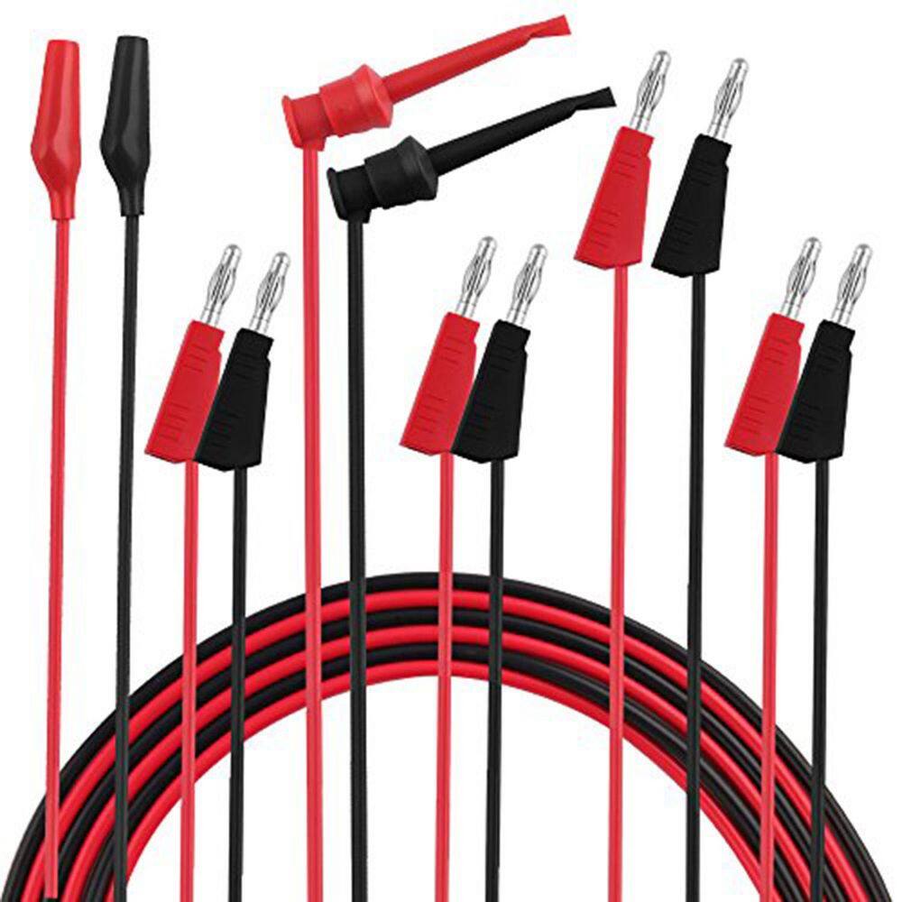 6-Piece Test Lead Set with Alligator Clips Banana Plugs Mini Hooks for Digital Multimeter Electronic Testing price history on PriceWatchPro