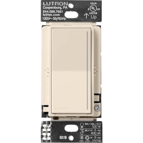 Lutron Sunnata Pro LED+ Touch Dimmer Switch, for 500W ELV/MLV, 250W LED, Single Pole/Multi Location, Light Almond (ST-PRO-N-LA)