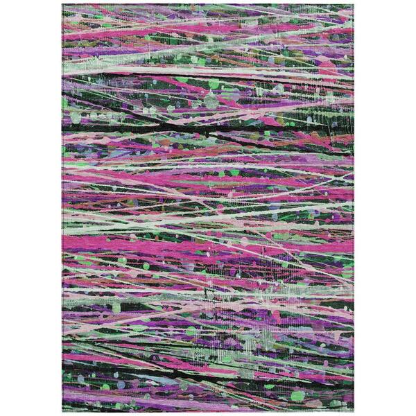 Chantille Machine Washable Indoor/Outdoor Abstract ACN2125 Pink 2 ft. 6 in. x 3 ft. 10 in. Area Rug