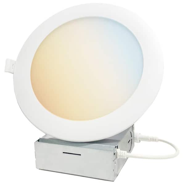6 in. 75-Watt Equivalent 950 Lumen Dimmable Selectable CCT 27K 30K 35K 40K 50K Round Recessed Slim Downlight