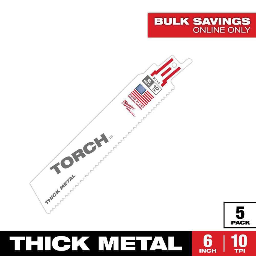 Milwaukee 6 in. 10 TPI TORCH Thick Metal Cutting SAWZALL