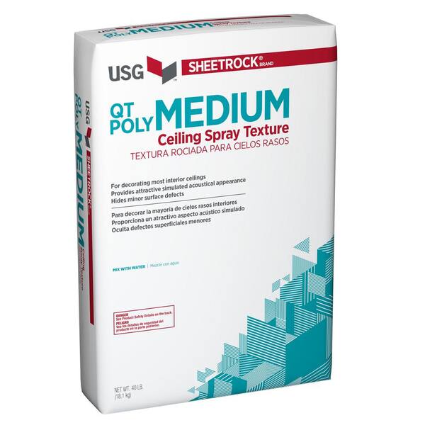 Usg Sheetrock Brand 40 Lb Qt Medium Poly Ceiling Spray Texture 540795032 The Home Depot Qt Medium Poly Ceiling Spray Texture, Popcorn Ceiling Spray Texture Home Depot