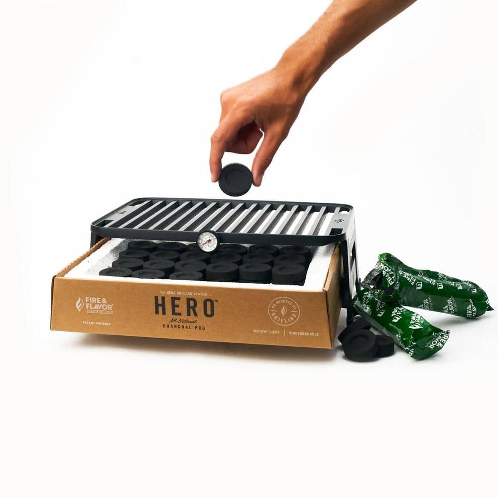 Eco-Friendly HERO Bamboo Charcoal Briquets 8-Pack