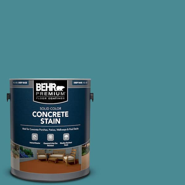 BEHR PREMIUM 1 gal. #PFC-49 Heritage Teal Solid Color Flat Interior/Exterior Concrete Stain