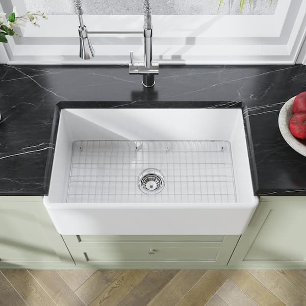 Farmhouse sink basin online rack