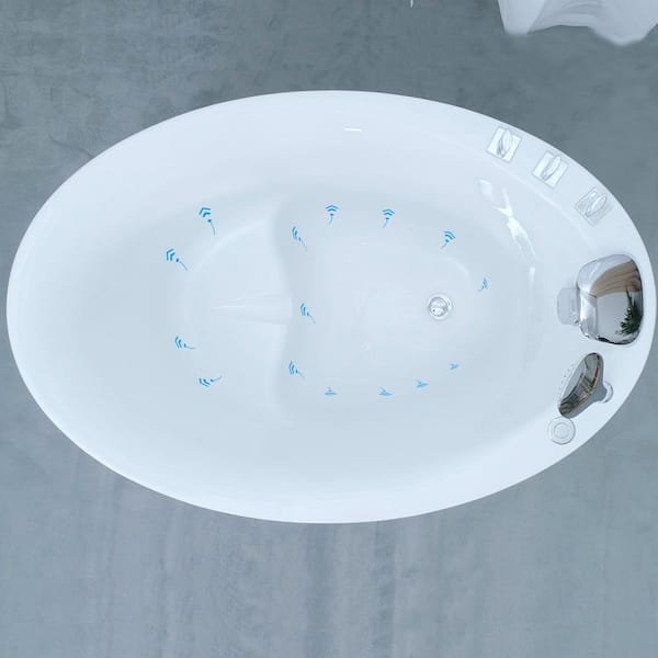 Empava Japanese Style 48 In Acrylic, Deep Bathtubs With Jets