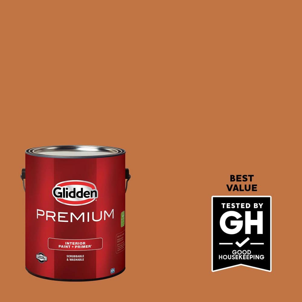 Glidden Premium 1 gal. PPG1200-6 Ginger Root Satin Interior Latex