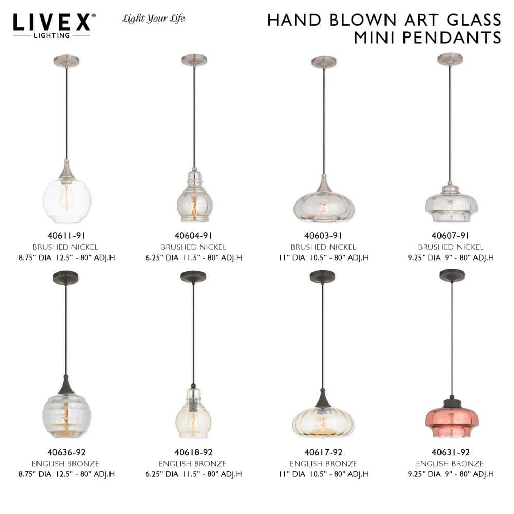 Champagne Glass Mini Pendant with English Bronze Finish