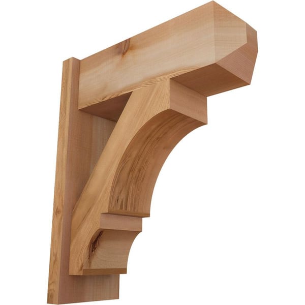 Ekena Millwork 8 in. x 24 in. x 20 in. Western Red Cedar Balboa Craftsman Smooth Outlooker