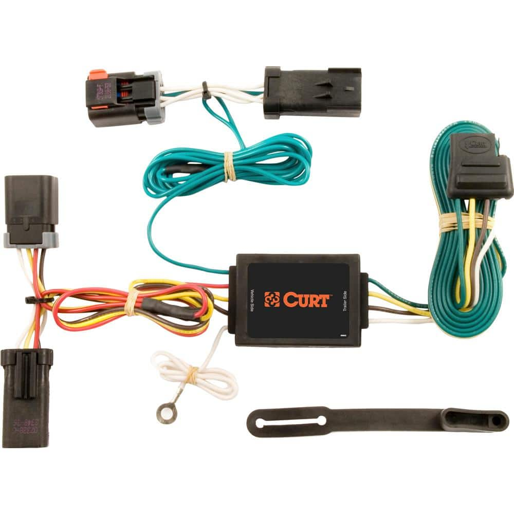 CURT Custom Vehicle-Trailer Wiring Harness, 4-Way Flat Output, Select