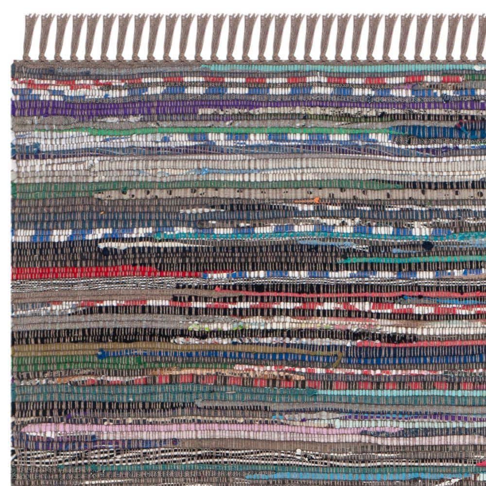 Rust and Multicolor Handwoven Cotton Area Rug 3' x 5'