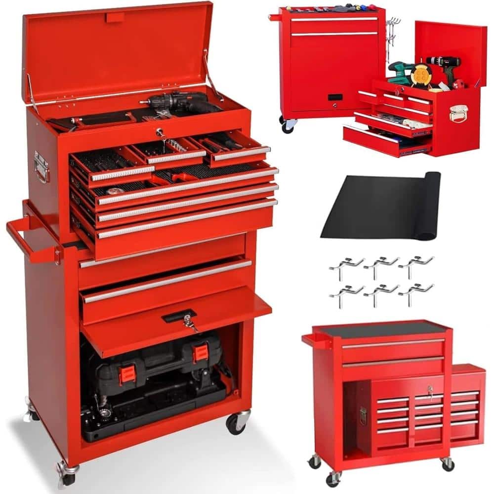 2-In-1 Movable&Detachable Tool Chest Combo with Handle&Lock, Anti-Slip Mat, Sturdy&Durable price history on PriceWatchPro