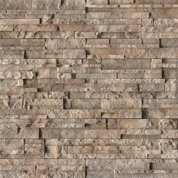 Terrado Woodville Rustic 4 in. x 20 in. Natural Finish Cement Stone Look Ledger Panel Wall Tile (172.8 sq. ft./Pallet)