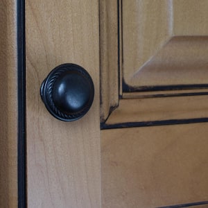1-1/8 in. Dia Oil Rubbed Bronze Round Rope Cabinet Knobs (10-Pack)