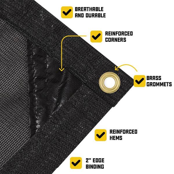 【セット】 TARPGRASS_A black label tarp glass Amazon.com : [WindscreenSupplyCo] 60-70% 12 FT X 24 FT Mesh