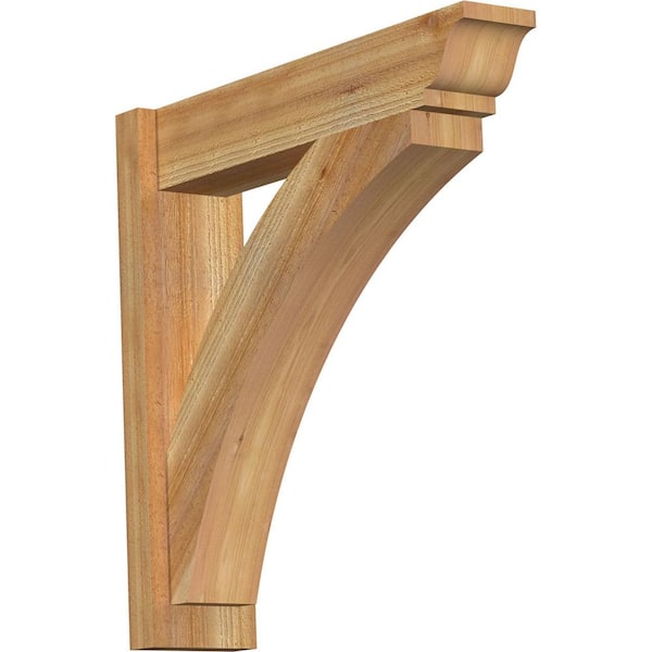 Ekena Millwork 6 in. x 26 in. x 26 in. Western Red Cedar Thorton Traditional Rough Sawn Outlooker