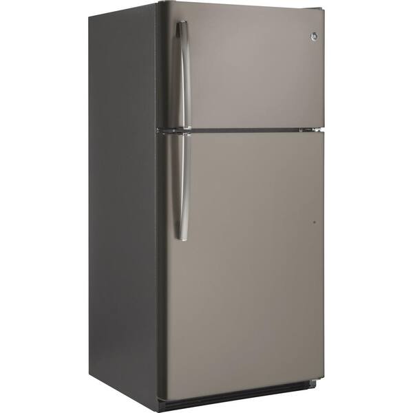 GE 20.8 cu. ft. Top Freezer Refrigerator in Slate, Fingerprint