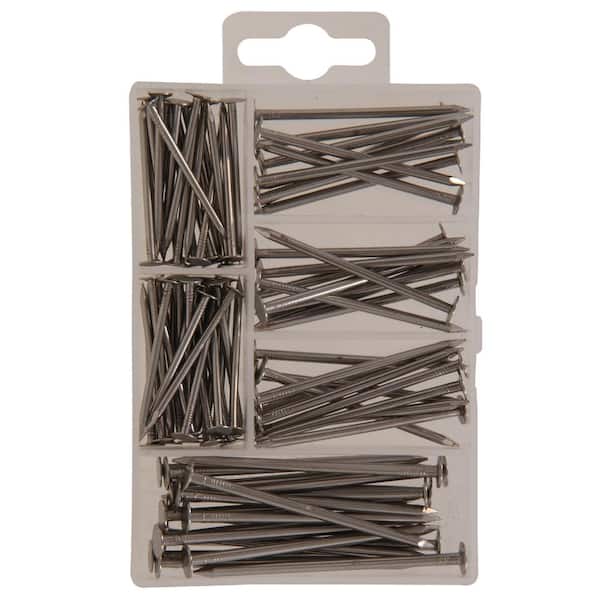 Hillman Small Bright Finish Flat Head Nail Assorted Kit (85-Pack)