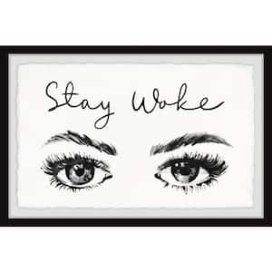 "Stay Woke" by Marmont Hill Framed Typography Art Print 30 in. x 45 in.