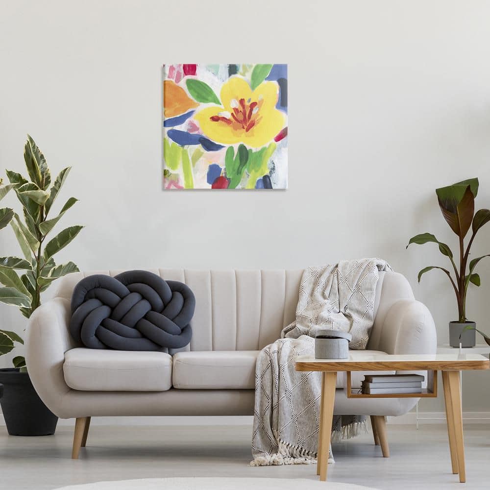 Bright Yellow Buttercup Blooms by June Erica Vess Unframed Nature Graphic Art Print 24 in. x 24 in. price history on PriceWatchPro