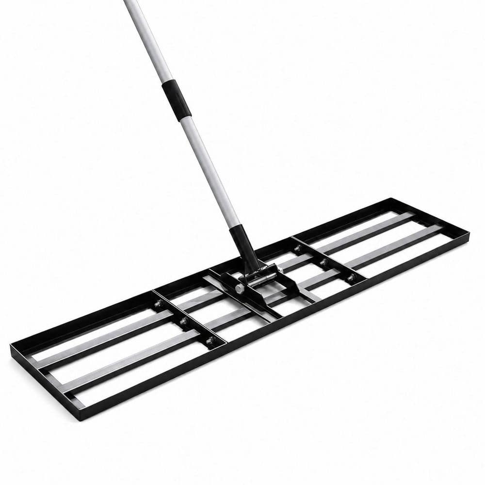 76 in. Stainless Steel Handle Heavy-Duty Stainless Steel Rake Tine Rake with Adjustable Handle for Lawn and Garden price history on PriceWatchPro