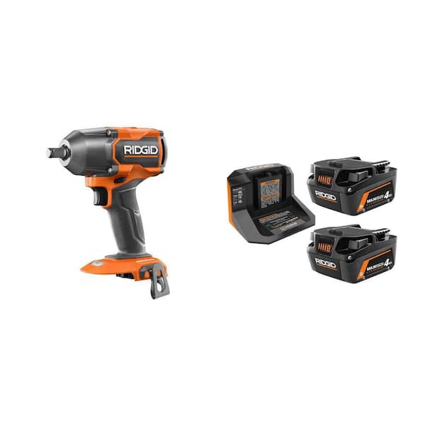 18V MAX Output Starter Kit with (2) 4.0 Ah MAX Output Batteries and Charger with 18V Brushless Mid-Torque Impact Wrench