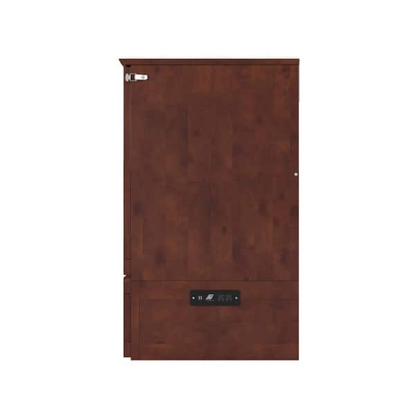 Southampton Murphy Bed Chest Queen Walnut with Charging Station