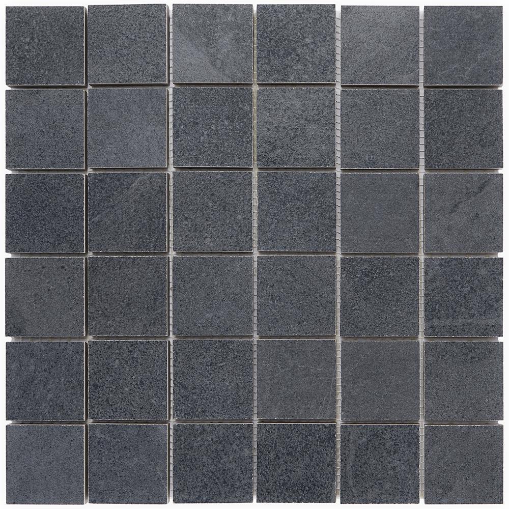 Copley Nero 4 in. x 0.39 in. Matte Porcelain Floor and Wall Mosaic Tile Sample price history on PriceWatchPro