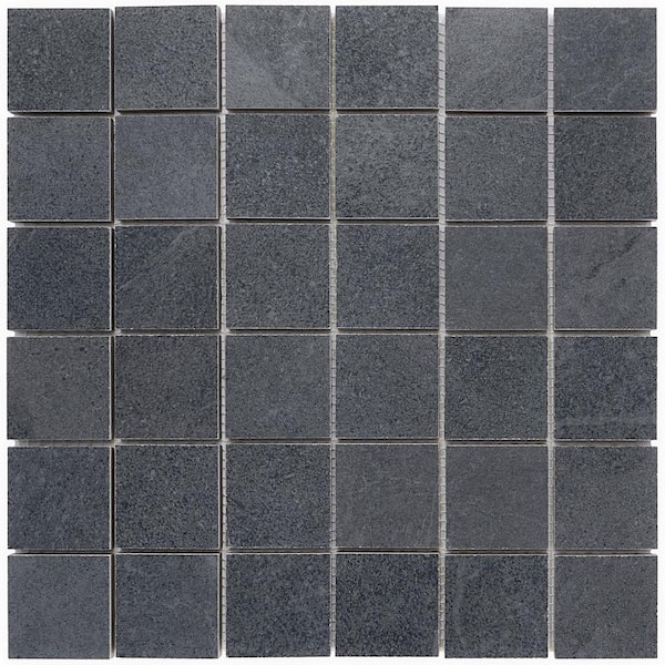Ivy Hill Tile Copley Nero 11.81 in. x 11.81 in. Matte Porcelain Floor and Wall Mosaic Tile (0.97 sq. ft./Sheet)
