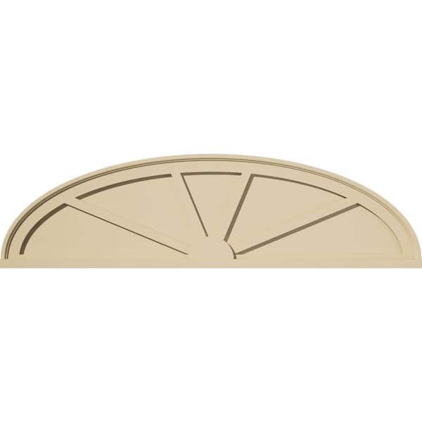 Ekena Millwork 48-in W x 13-in H x 2-in P Elliptical 4-SpokeSignature Urethane Pediment, Primed Tan