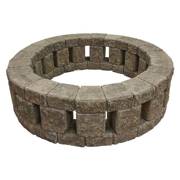 Mutual Materials Stonehenge 58 in. x 16 in. Concrete Fire Pit Kit in Summit Blend