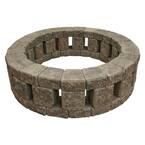 Stonehenge 58 in. x 16 in. Concrete Fire Pit Kit in Summit Blend