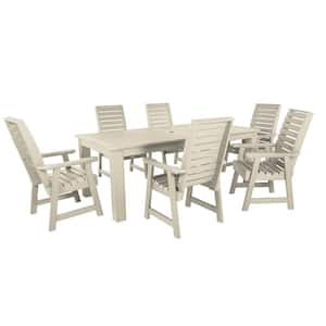 Weatherly Whitewash 7-Piece Recycled Plastic Rectangular Outdoor Dining Set