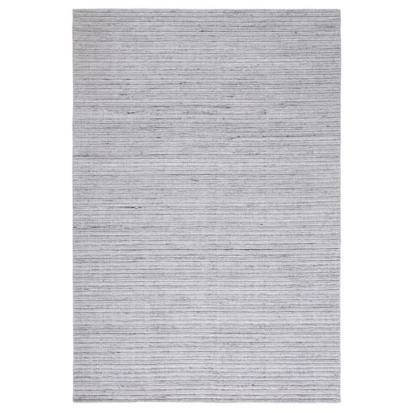 Elements 3 ft. x 5 ft. Gray Striped High-Low Area Rug