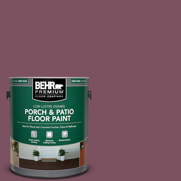 BEHR PREMIUM 1 gal. #PPU1-19 Classic Berry Low-Lustre Enamel Interior/Exterior Porch and Patio Floor Paint