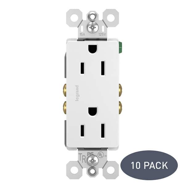 Legrand radiant 15 Amp 125-Volt Tamper Resistant Decorator Duplex ...