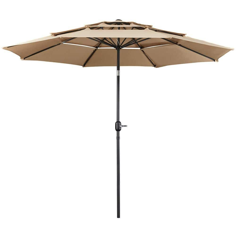 Yaheetech 9 ft. Patio Umbrella Outdoor 3 Tier Vented Table Umbrella ...