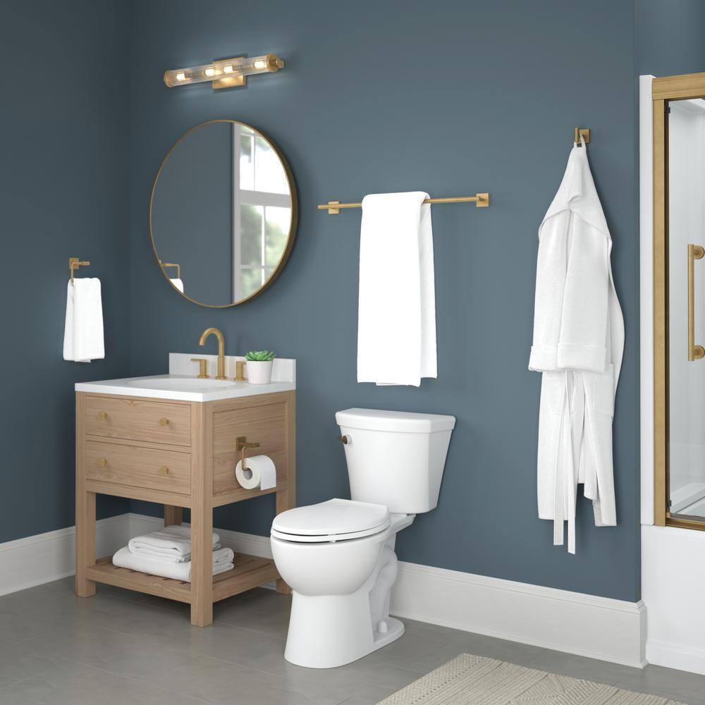 Nash Satin Gold 4-Piece Bathroom Hardware Set