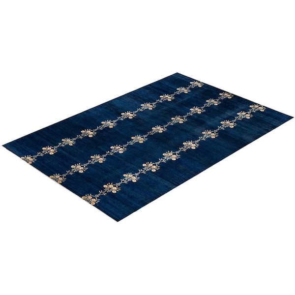 Eclectic One-of-a-Kind Handmade Blue 17 ft. 5 in. x 12 ft. 0 in. Indoor Area Rug