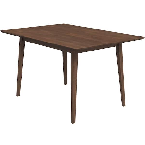 Ashcroft Furniture Co Imani 47 in. Mid Century Modern Style Solid Wood Walnut Brown Frame and Top Rectangular Dining Table (Seats 4)