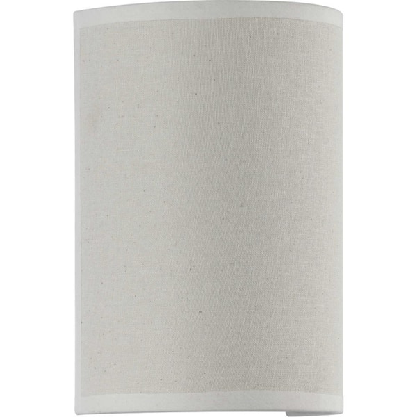 Progress Lighting Inspire Collection 9-Watt White Linen Integrated LED Hallway Wall Sconce