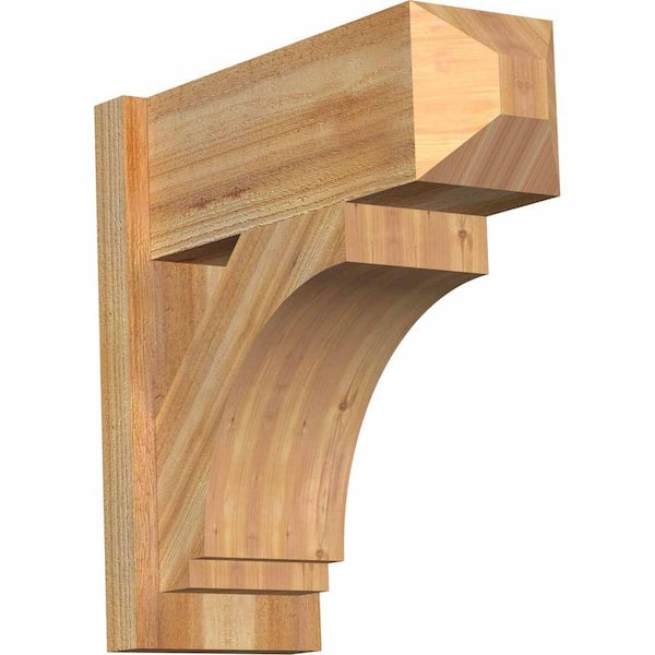 Ekena Millwork 8 in. x 20 in. x 20 in. Western Red Cedar Imperial Craftsman Rough Sawn Outlooker