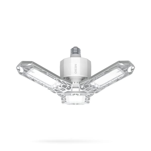 Ultra Bright 6000L LED Utility Garage Ceiling Light with Adjustable Panels, 60 Watt
