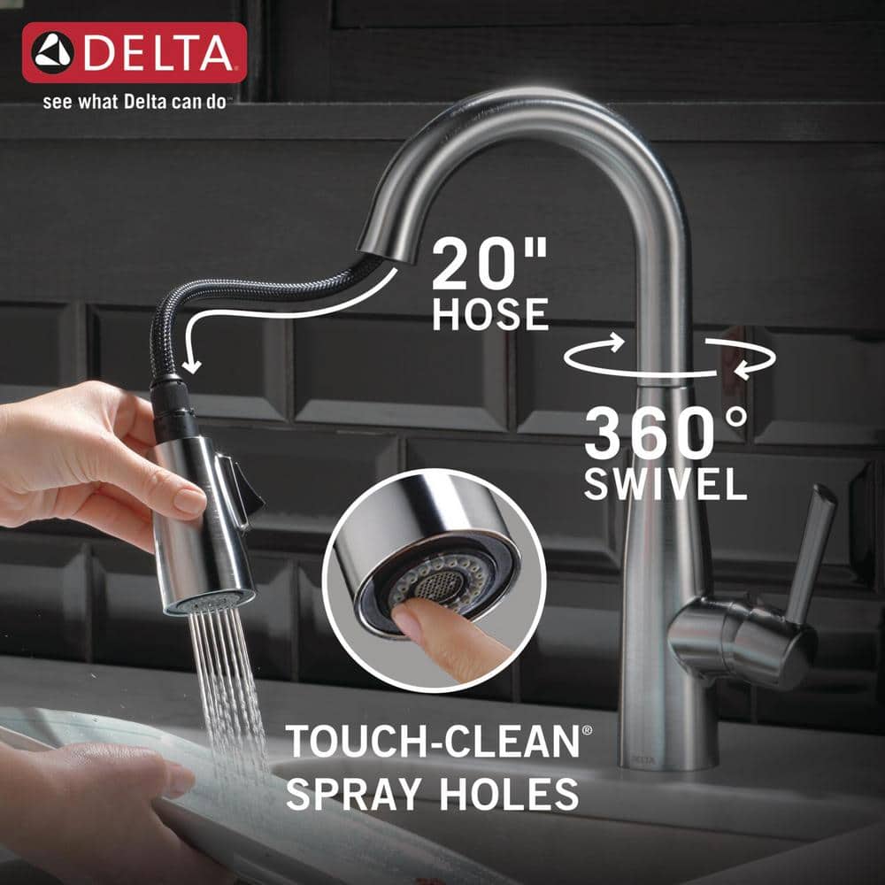 Arctic Stainless Transitional Pull-Out Spray Kitchen Faucet