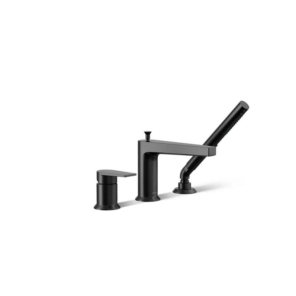 Taut 1 Handle Tub Deck Mount Roman Tub Faucet with Hand Shower in Matte Black price history on PriceWatchPro