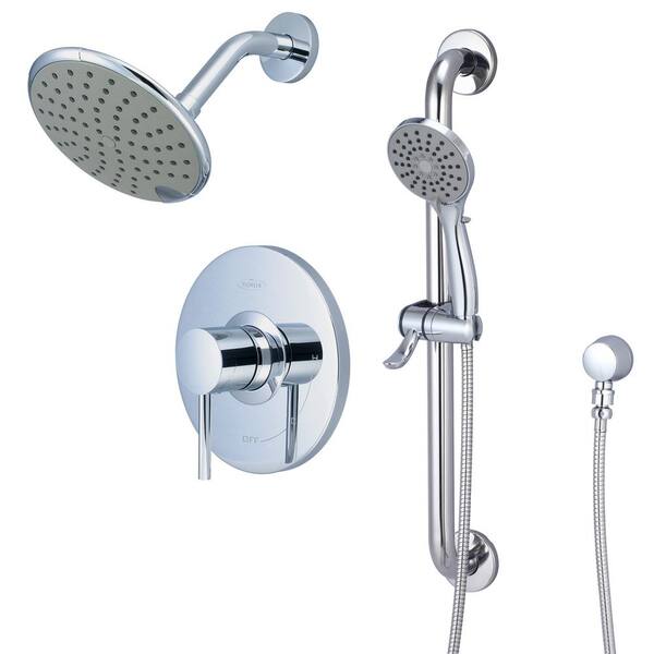 Pioneer Single Handle 1Spray Patterns 6 in. Shower Head Face Wall